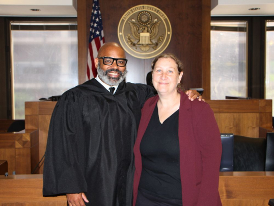 Rutgers Law Instructor with a federal judge